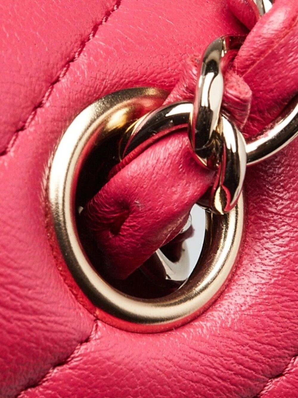 Chanel Pink Chevron Quilted Lambskin Leather Classic Mini Rectangular Bag - Picture 5 of 11